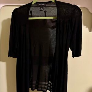 White House Black Market Black Sheer Top